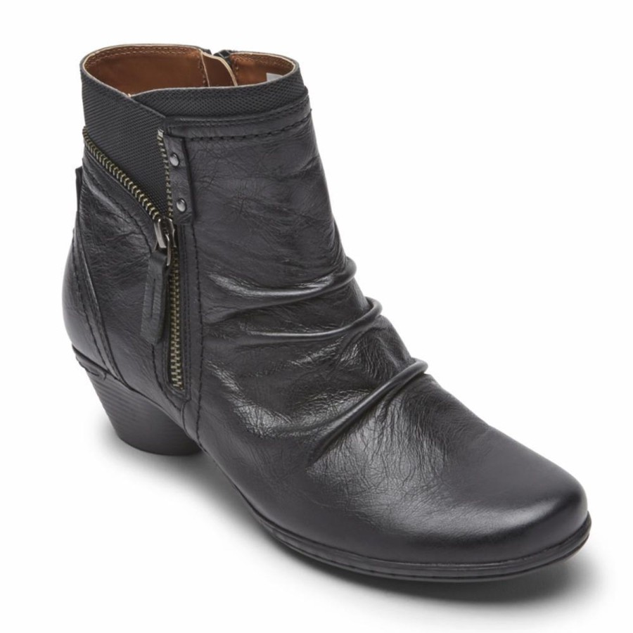 Women'S Shoes Cobb Hill | Cobb Hill Women'S Bootie Laurel Black M