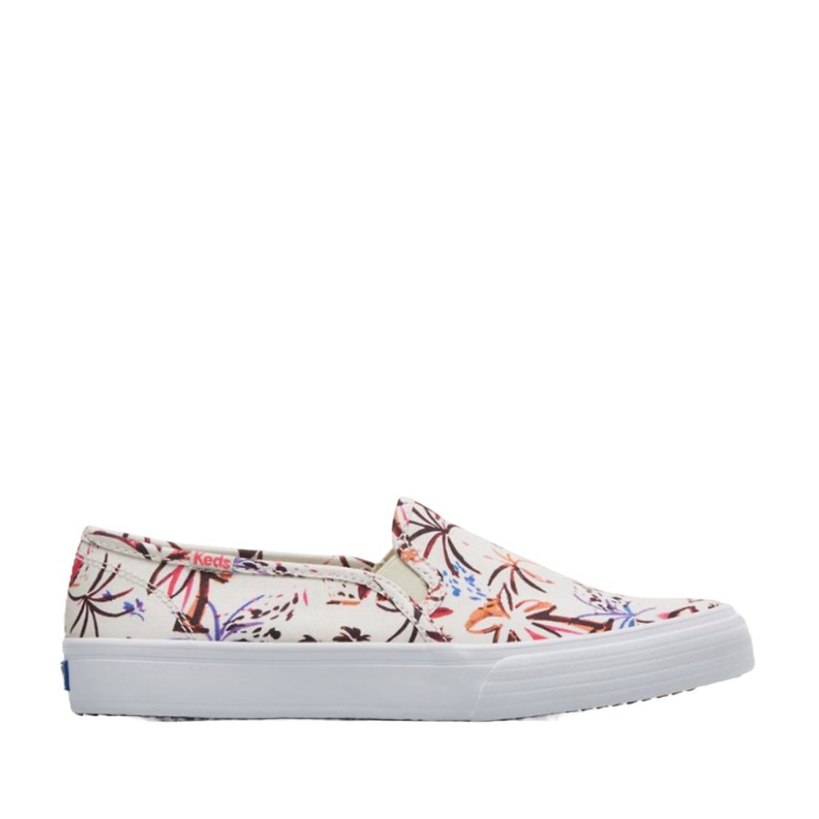 Women'S Shoes Keds | Keds Women'S Double Decker Island Print In Grey/Pink