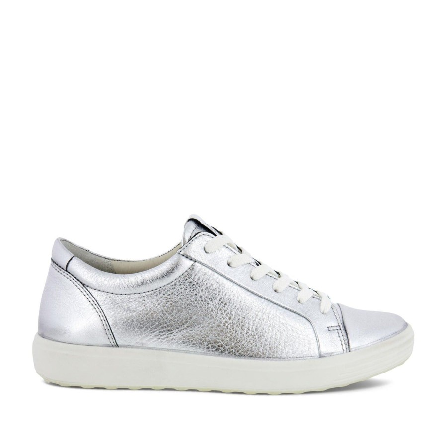 Women'S Shoes ECCO | Ecco Women'S Soft 7 Sneaker In Pure Silver