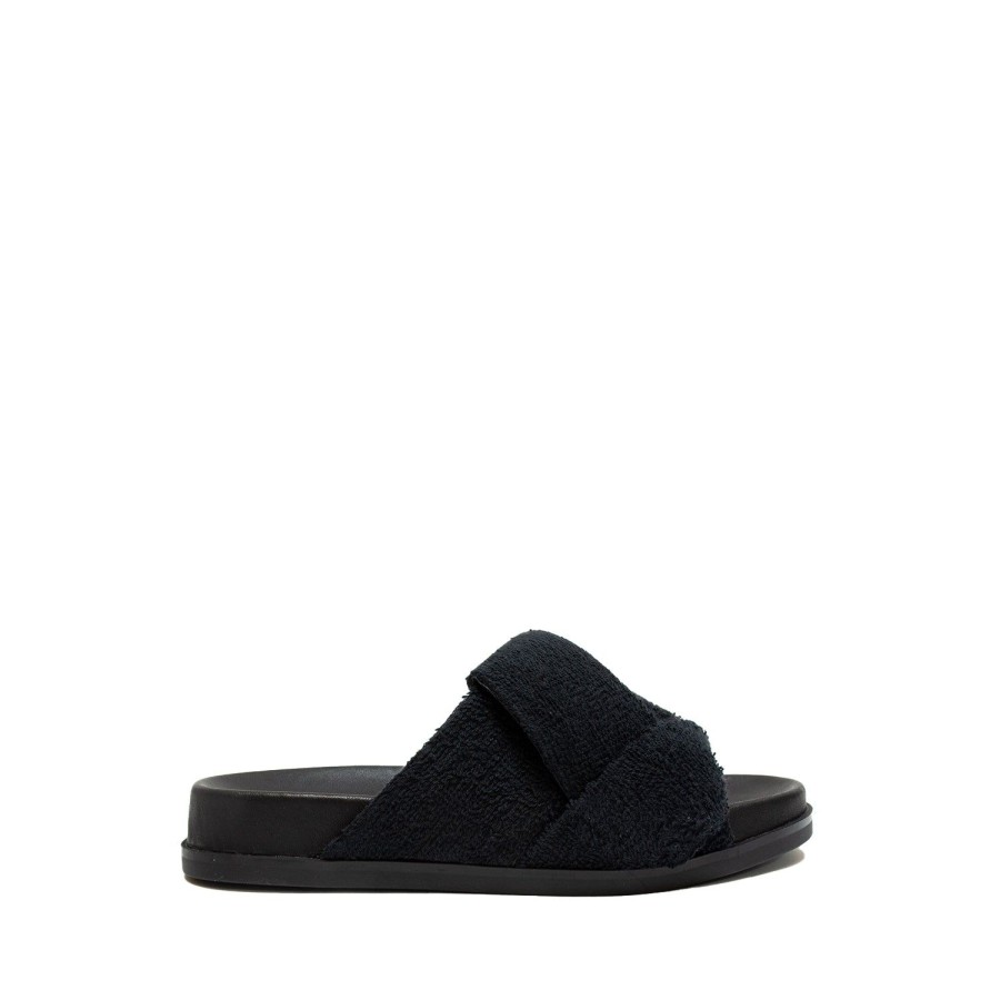 Women'S Shoes CAVERLEY | Caverley Women'S Larry Terry Slide In Black