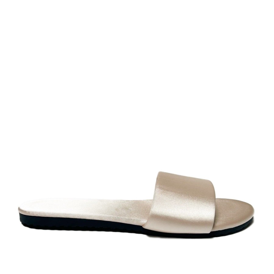 Women'S Shoes FLOOF | Floof Women'S Satin Slide In Champagne