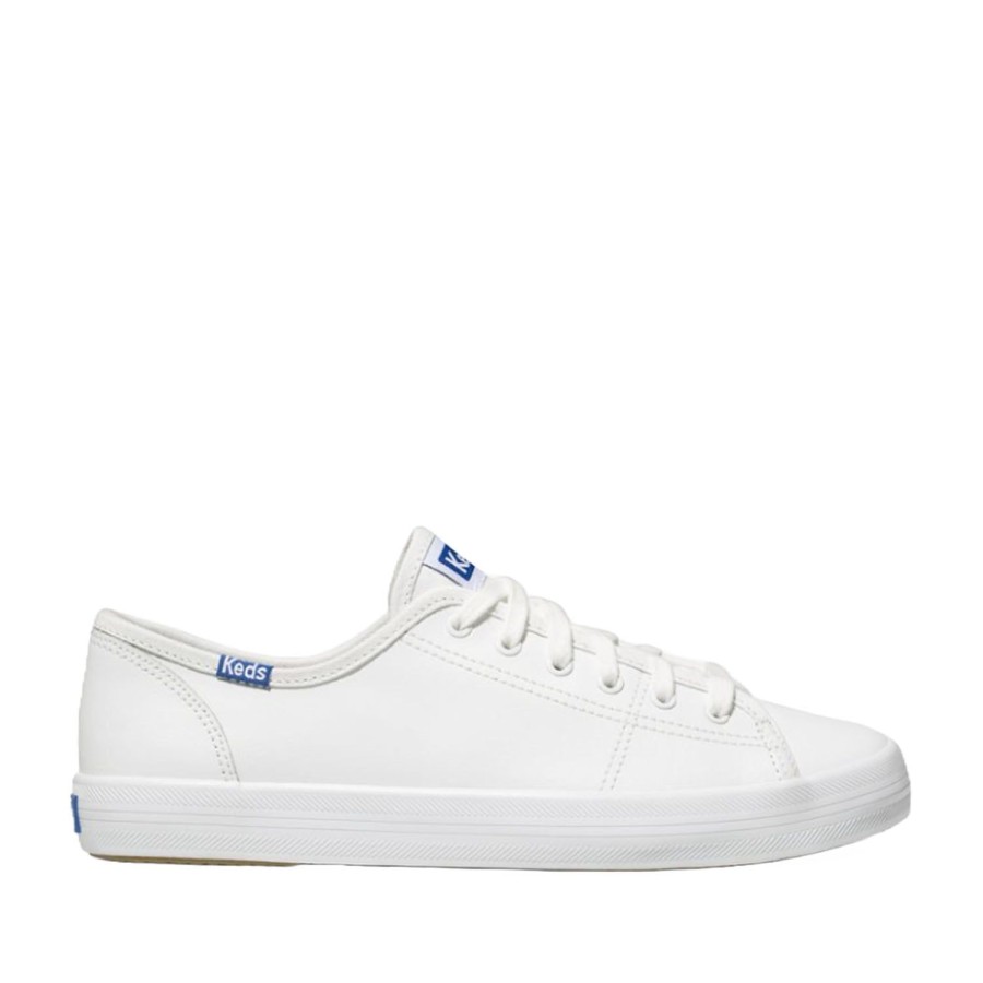 Women'S Shoes Keds | Keds Women'S Retro Court Leather In White/Blue