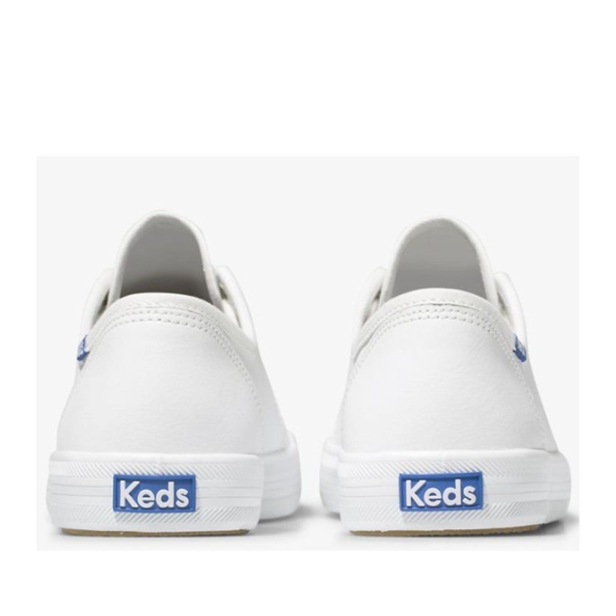 Women'S Shoes Keds | Keds Women'S Retro Court Leather In White/Blue