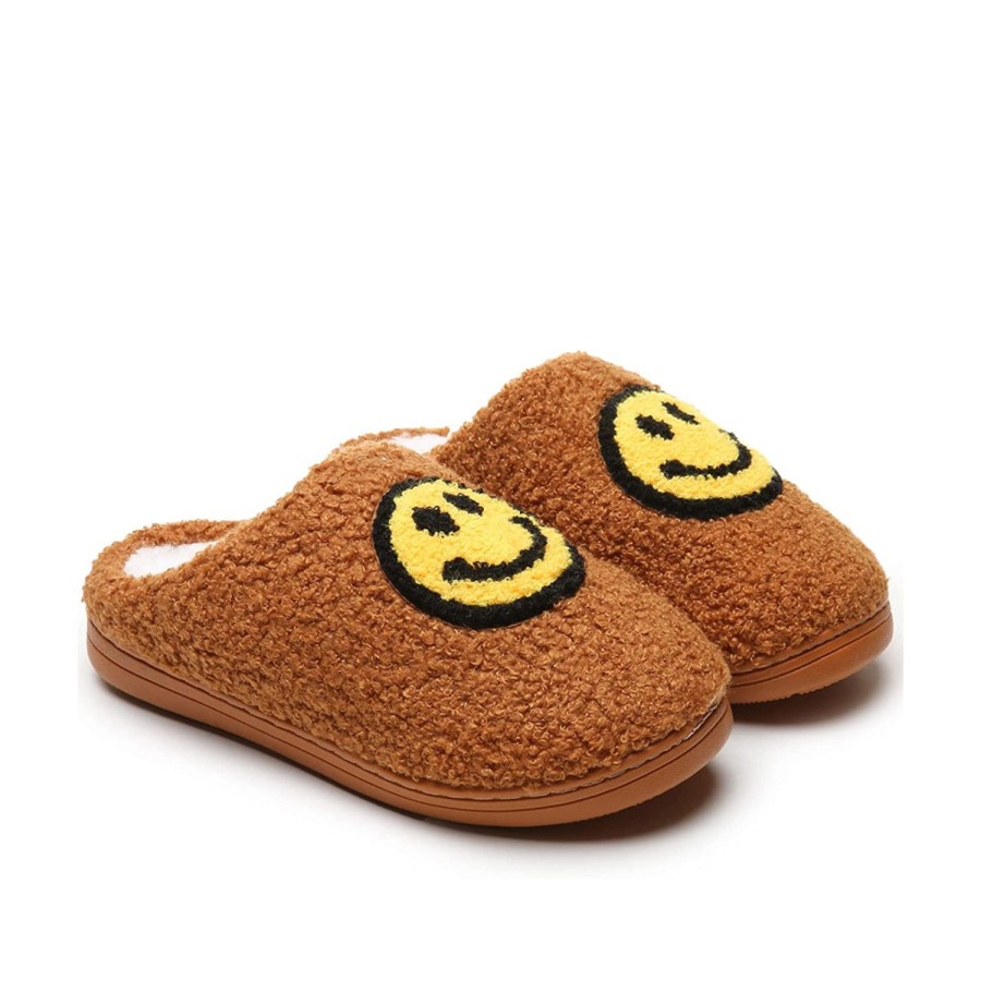 Kids' Shoes FLOOF | Floof Kid'S Fluffy Face Slippers In Brown