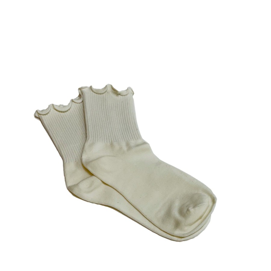 Women'S Apparel FLOOF | Floof For The Frill Socks In White