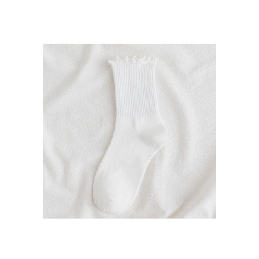 Women'S Apparel FLOOF | Floof For The Frill Socks In White