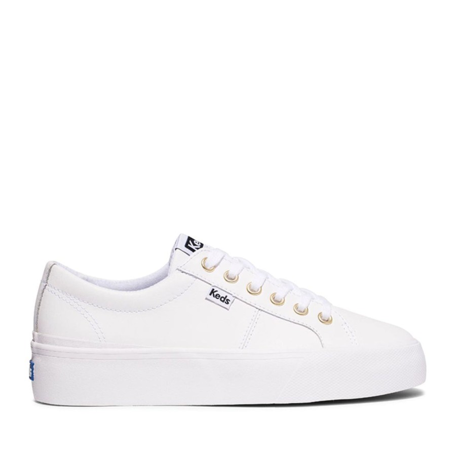 Women'S Shoes Keds | Keds Women'S Jump Kick Duo Leather In White