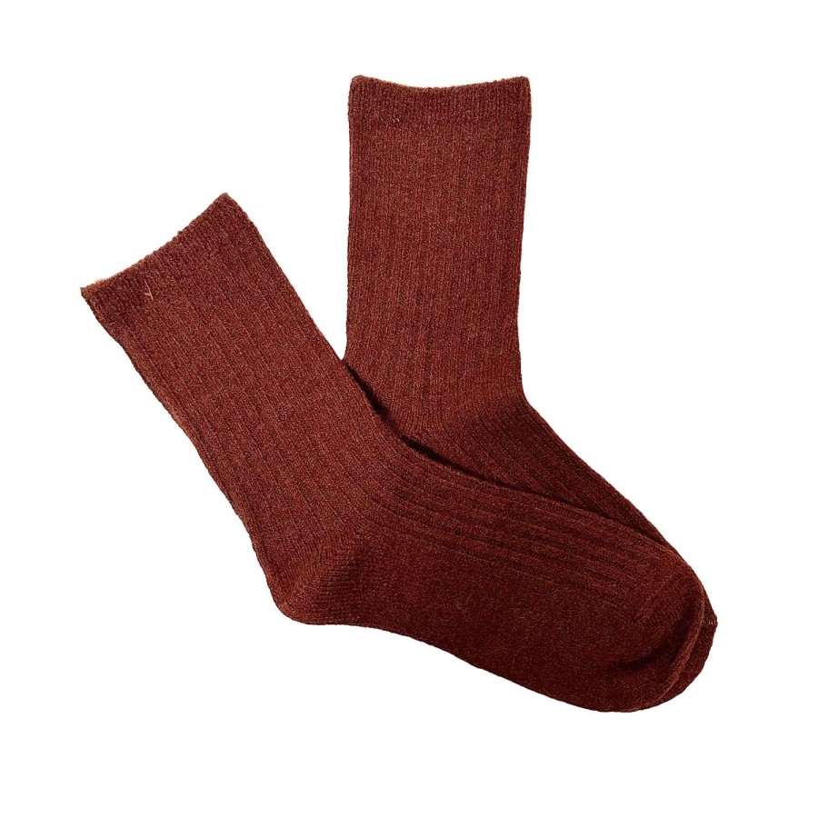 Women'S Apparel FLOOF | Floof Women'S Wool Blend Socks In Red