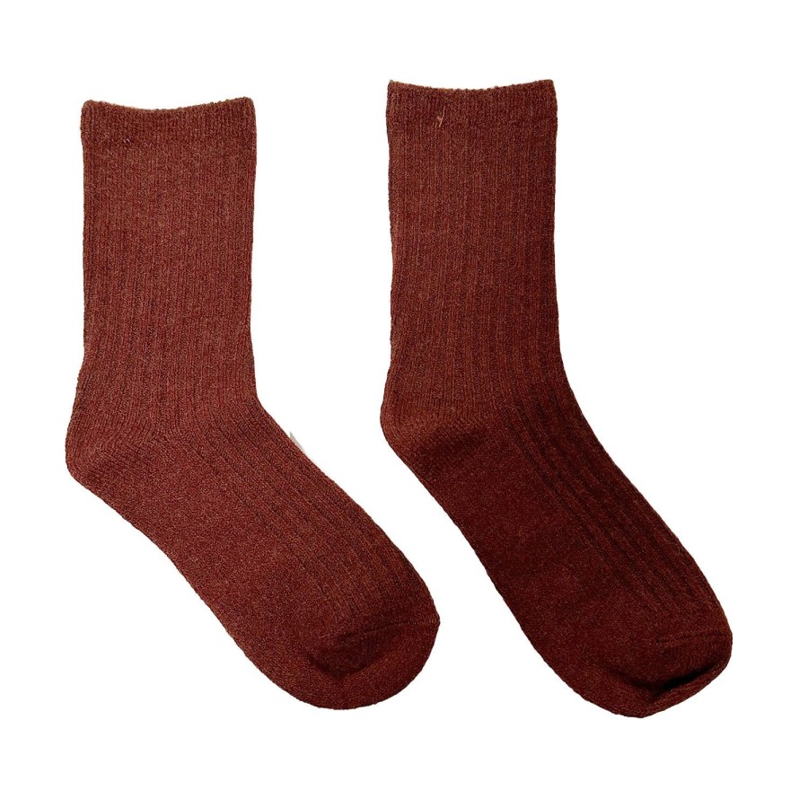 Women'S Apparel FLOOF | Floof Women'S Wool Blend Socks In Red