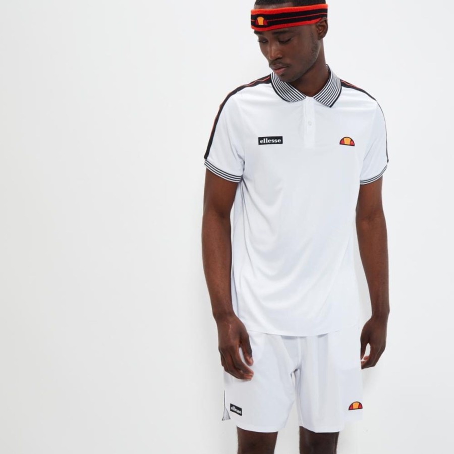 Men'S Apparel Ellesse Mens Apparel | Ellesse S Apparel Men'S Ser17884 Tennis Seasonal White Reg