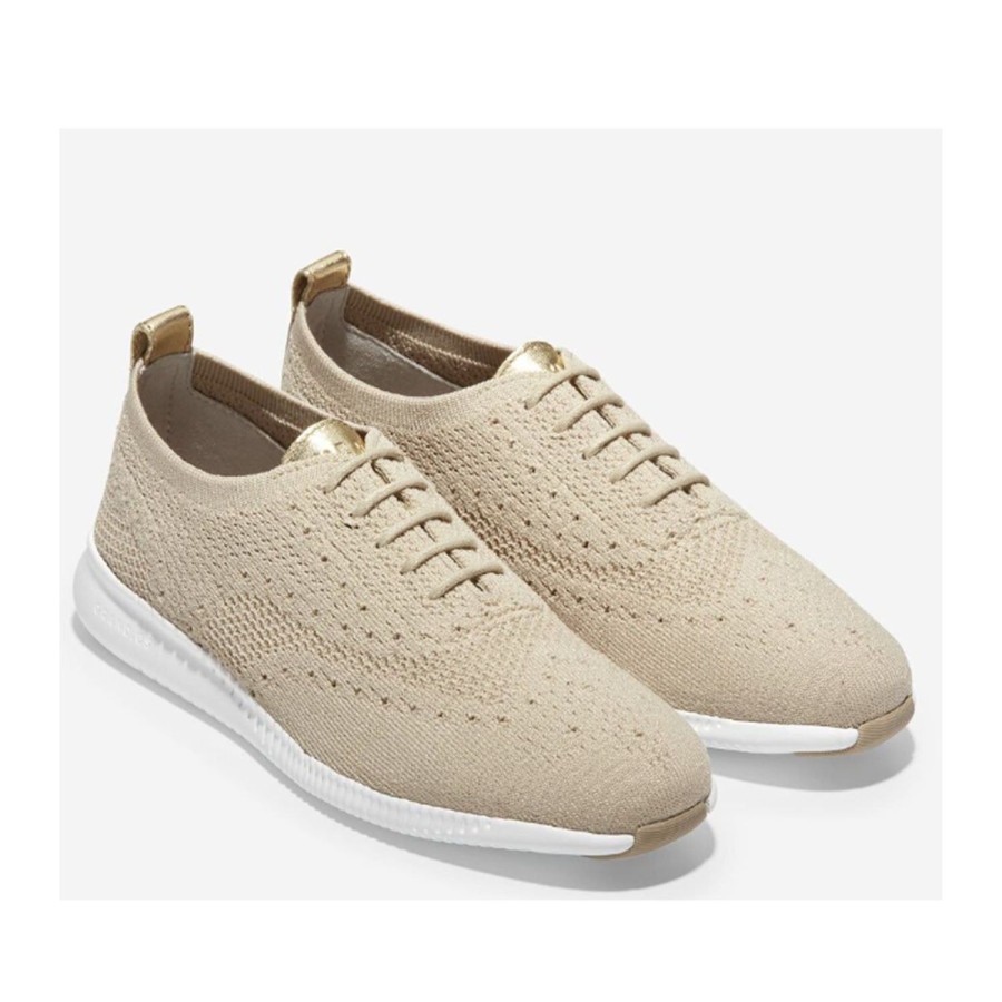 Women'S Shoes Cole Haan | Cole Haan Women'S 2.Zerogrand Stitchlite Oxford In Rye/Optic White