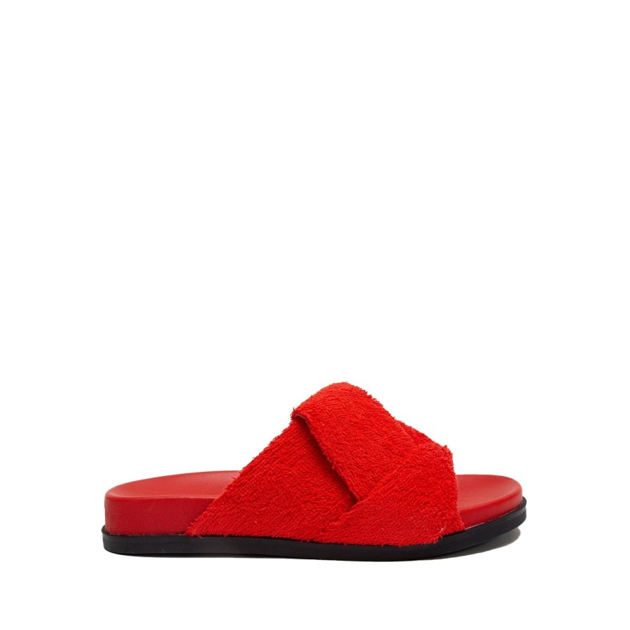 Women'S Shoes CAVERLEY | Caverley Women'S Larry Terry Slide In Red