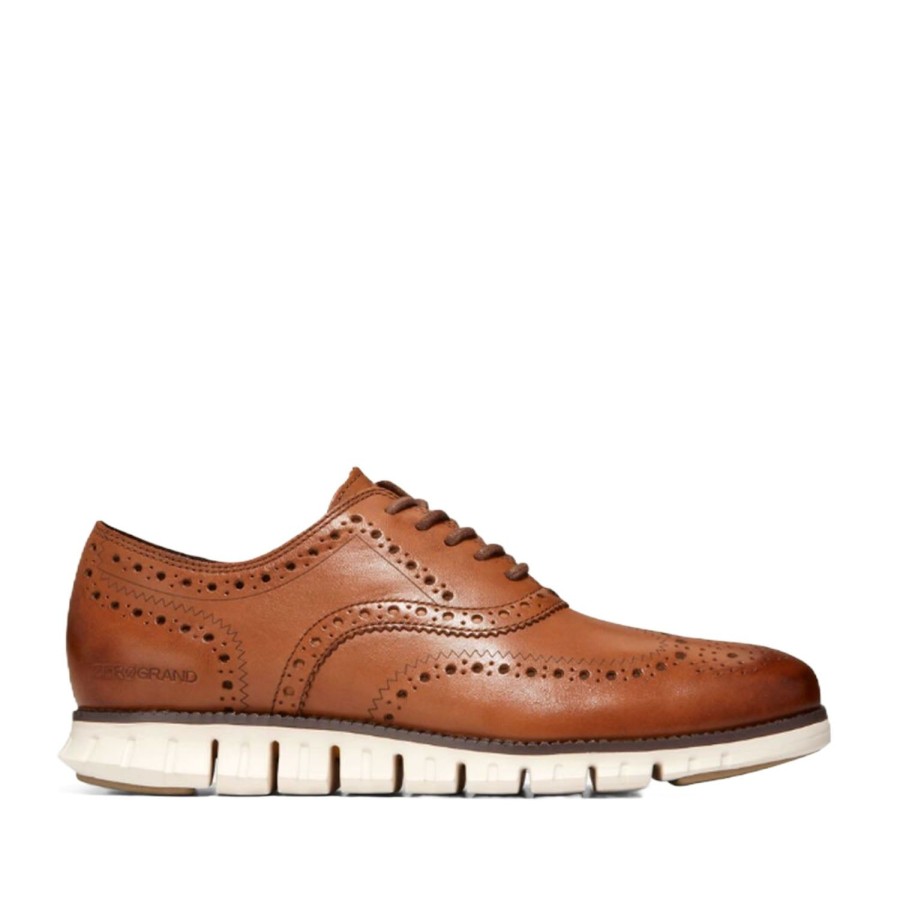 Men'S Shoes Cole Haan | Cole Haan Men'S Zerogrand Wingtip Oxford In British Tan