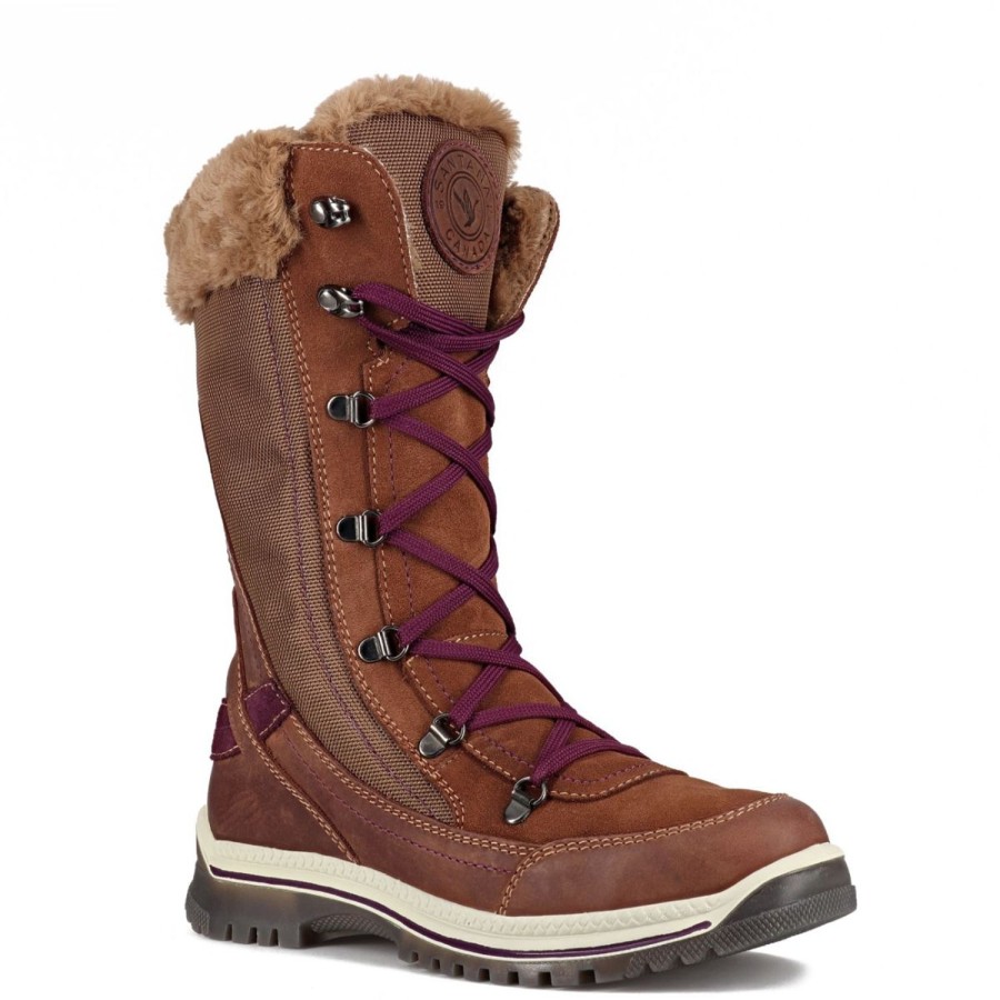 Women'S Shoes Santana Canada | Santana Canada Women'S Micah Winter Boots In Coffee/Eggplant