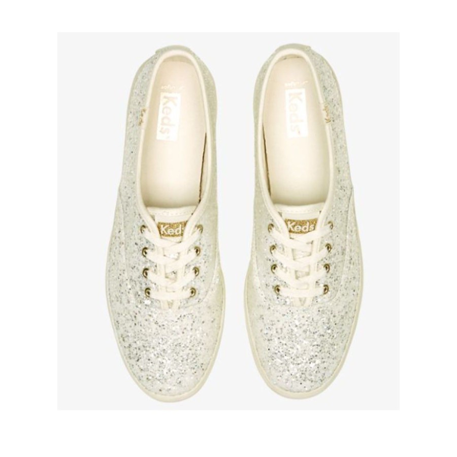 Women'S Shoes Keds | Keds Women'S Champion Glitter Celebration In Cream