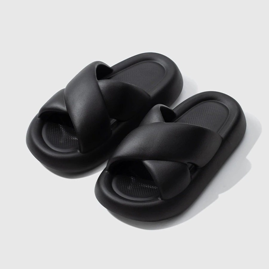 Women'S Shoes FLOOF | Floof Women'S Puff Puff Slide In Black