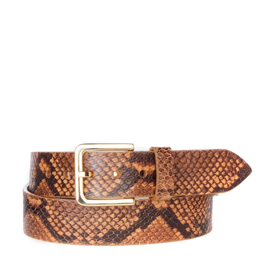 Accessories BRAVE LEATHER | Brave Leather Mi Belt In Sunrise Snake