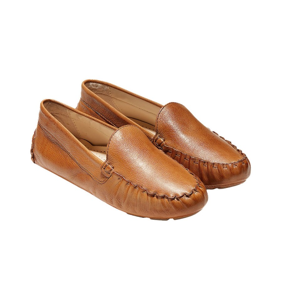 Women'S Shoes Cole Haan | Cole Haan Women'S Evelyn Driver In Pecan